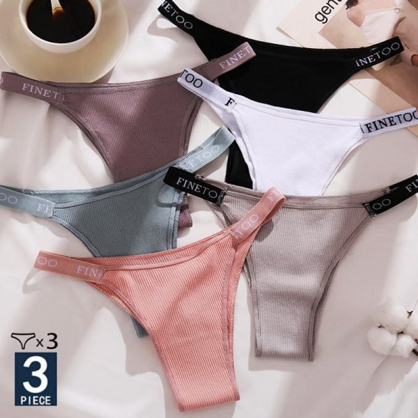 3PCS/Set Cotton Thong for Women