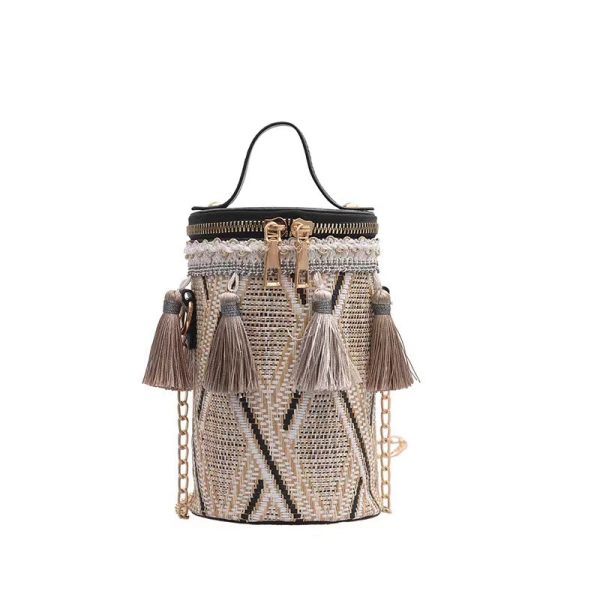 woven cylinder bag - Image 5